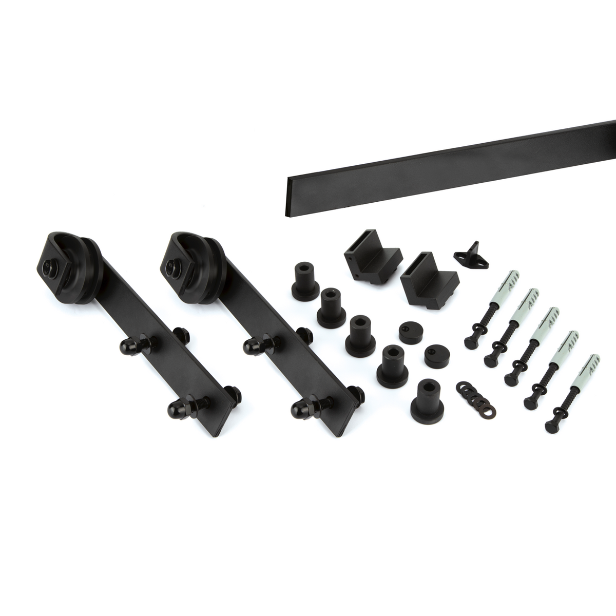 Kit De Herrajes De Puerta Corredera De Doble Vía Para Puerta Corredera De Granero, Resistencia