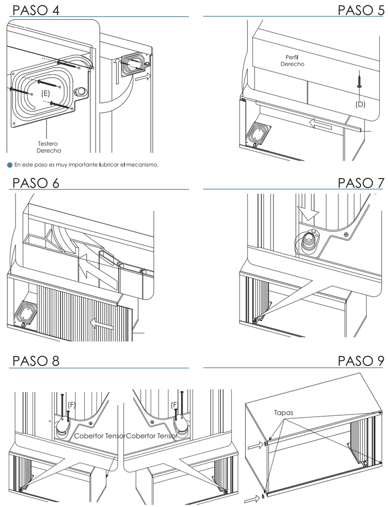 Kit persiana negro de PVC para muebles o armarios de 600/900mm de ancho