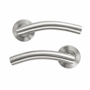 Manilla curva Nix tubular de acero inoxidable con Roseta Redonda para puertas