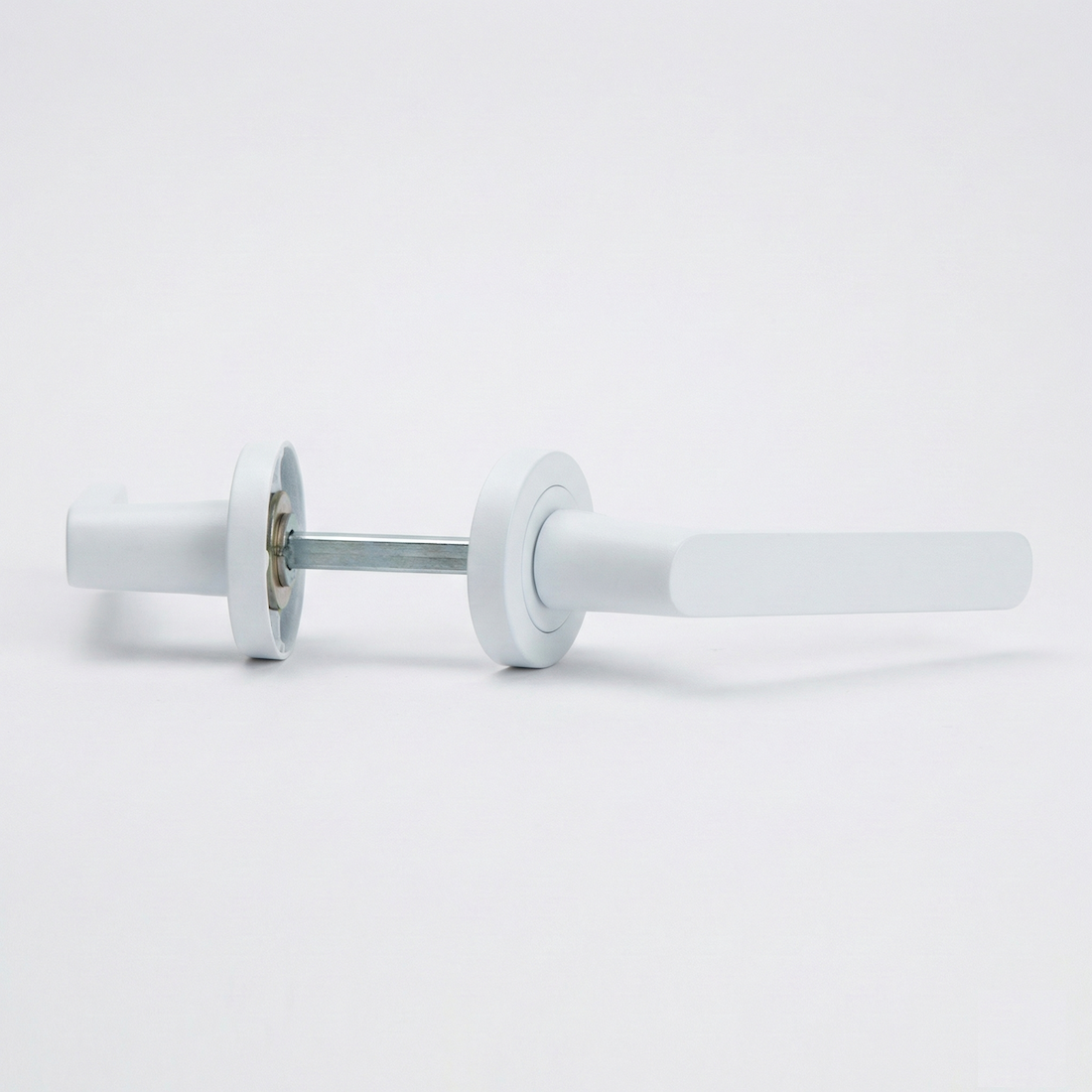 Manilla roseta redonda en Aluminio R-210 blanca