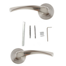 Accesorios de manillas con roseta redonda para puertas de madera