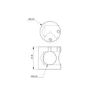 Nudo conector unión dos tubos. Cabina fenólica