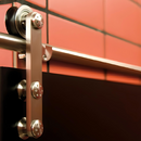 Kit de ferragens para montagem de porta de correr de cabine sanitária fenólica