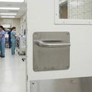 Manilla modelo '403' con placa cuadrada de 170 de acero inoxidable para puertas