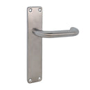 Manilla modelo '603' de acero inoxidable con placa rectangular para puertas