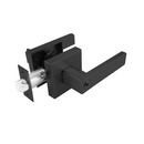 Manilla negra León con cerradura y roseta cuadrada para puertas de entrada