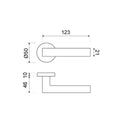 Manilla blanca modelo Clubb de zamak en acabado blanco con roseta redonda
