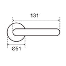 Manilla rústica con roseta redonda de porcelana blanca en acabado cuero