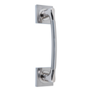Manillón modelo 434 de zamak con roseta cuadrada en acabado bicolor para puertas