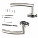 Manilla curva Nix tubular de acero inoxidable con Roseta Redonda para puertas