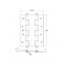 Double action hinge with automatic closing for swing doors 