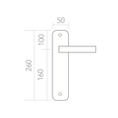 Manilla con placa modelo 8003 de acero inoxidable acabado negro