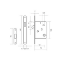 Kit for sliding door with handle plus bolt and round nails in leather finish