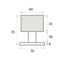 Pomo de puerta cuadrado de acero Inoxidable para puertas de entrada