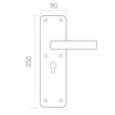 Puxador em aço inoxidável modelo '503' com grande placa especial para portas 