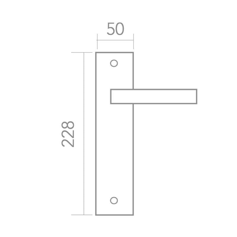 Sencilla modelo '700' manilla de zamak acabado níquel satinado para puertas