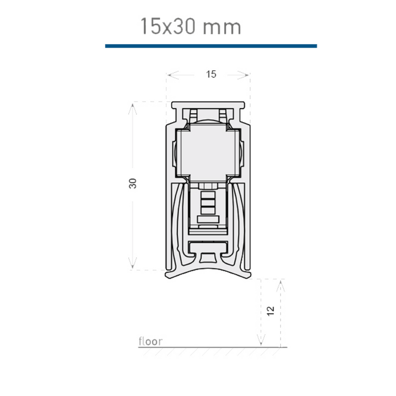 830mm fire resistant automatic weatherstrip with delayed lowering