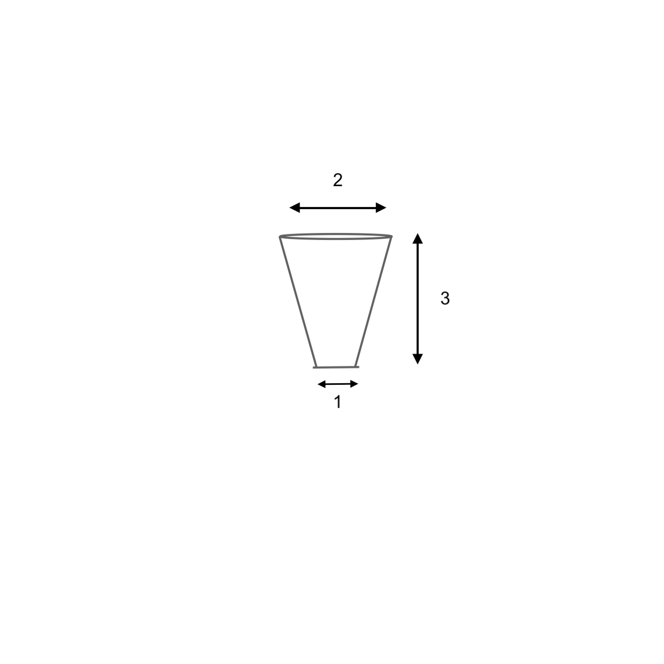 Pomo de acero Inoxidable de 3cm de alto con forma de cono ideal para puertas de armario