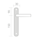 Manilla placa estrecha modelo 403