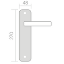 Medidas manilla con placa ovalada de latón para puertas modelo 2011