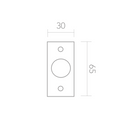 Medidas de Pomo pequeño ovalado modelo 6032 acabado negro 30X65 para armarios