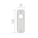 Medidas de Pomo de armario dorado modelo 882 medidas 125 x 32mm