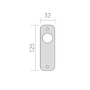 Medidas de Pomo dorado satinado modelo 1101 medidas 125x32 para puertas de armario