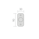 Medidas de Pomo de forja negro pequeño modelo 100