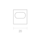 Medidas de Pomo Cilíndrico de aluminio con Uñero de 20mm de diámetro