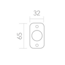 Medidas de Pomo de armario Negro modelo 1103 pequeño