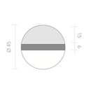 6 topes adhesivos semicirculares de zamak con goma negra para puertas