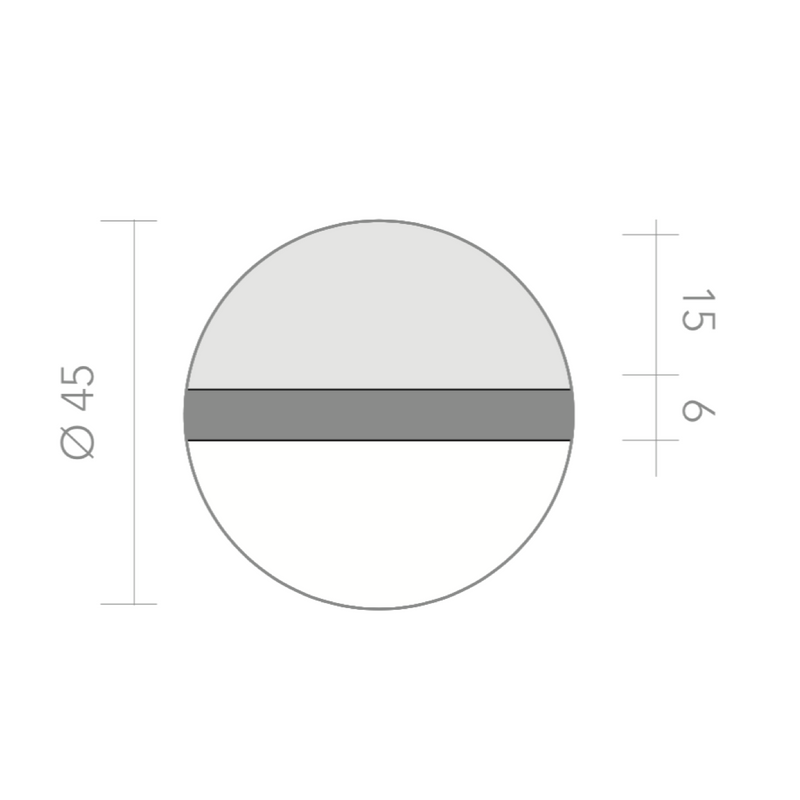 6 topes adhesivos semicirculares de zamak con goma negra para puertas
