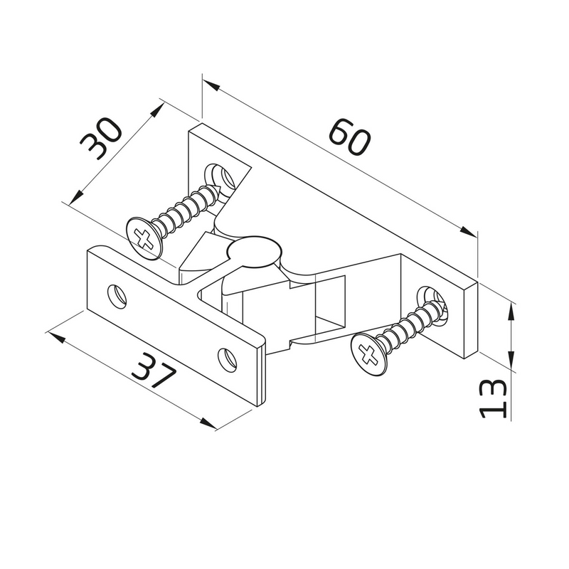 2 chrome plated zamak wall strikers for holding doors and windows