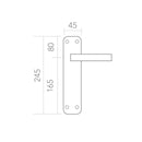 Juego de Manillas latonadas con placa ovalada para puertas