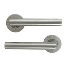 Juego de manillas tubulares de acero inoxidable y con roseta redonda