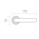 Medidas manilla inoxidable con roseta redonda modelo 403