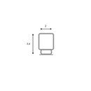 Pomo pequeño de acero inoxidable con forma cilíndrica y cuello para muebles y armarios