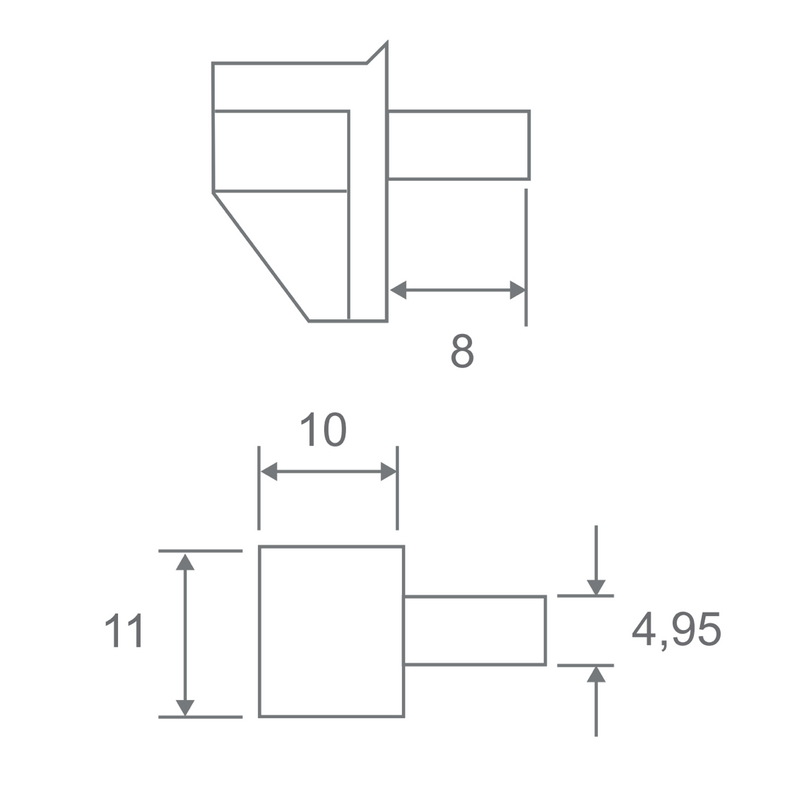 16 transparent plastic Safety supports for interior cupboard shelves