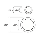 Kit for sliding door with handle plus bolt and round nails in black finish