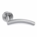 Manilla curva Nix tubular de acero inoxidable con Roseta Redonda para puertas