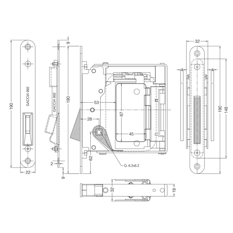 Picaporte para Puertas de Interior Mod. Magnético Invisible No-Ha Mini en  Cromo Mate. Bonaiti Sin