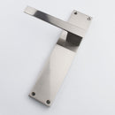 Manillas modelo '220' con placa de zamak rectangular para puertas acabado níquel satinado