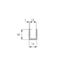 180 cm U profile sanitary cabin in STAINLESS