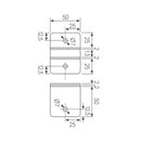 Pinza ESCUADRA de sujeción TU para cabina sanitaria