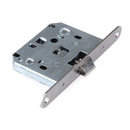 Centered latch condemned to 70mm satin nickel finish round edge 