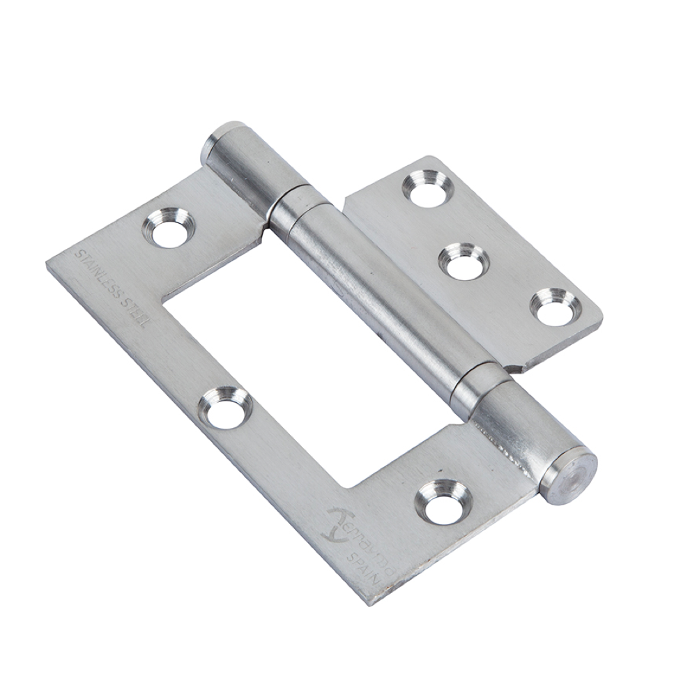 Bisagra flap en acero inoxidable de fácil instalación de 100mm x 75mm