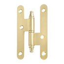 100 high round blade hinge with satin gold finish finish for door 