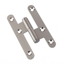 Pernio de pala redonda en acero inoxidable de 100mm de alto sin remate para puertas