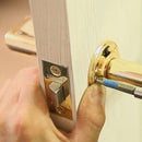 Picaporte con rodillo de vaivén con canto redondo en acabado niquelado de entrada 55mm