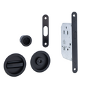 Kit for sliding door with handle plus bolt and round nails in black finish